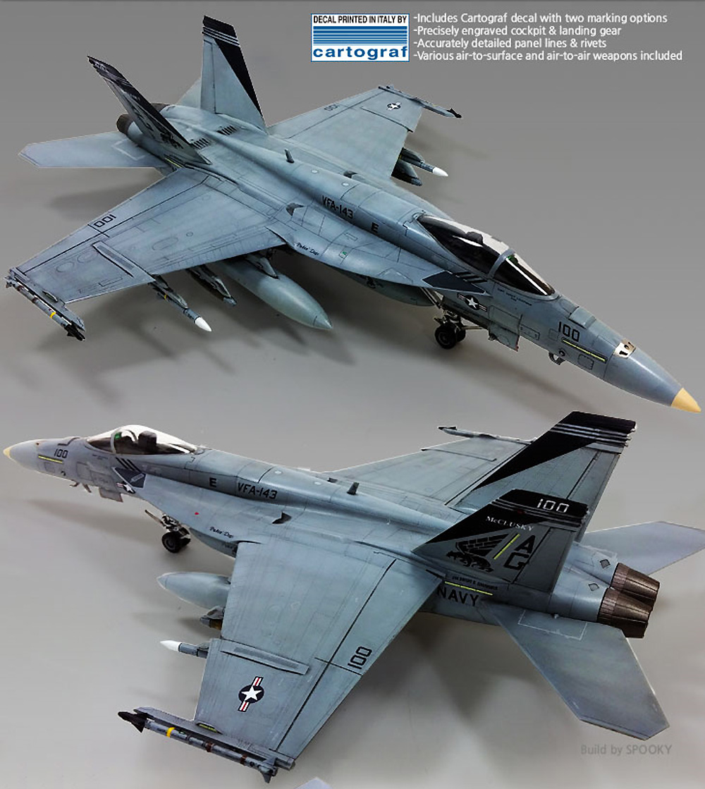 USN F/A-18E スーパーホーネット VF-143 ピューキン ドッグス プラモデル (アカデミー 1/72 Aircrafts No.12547) 商品画像_3