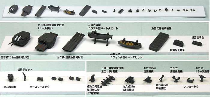 日本海軍 初春型駆逐艦 若葉 新装備セット&エッチングパーツ付 プラモデル (ピットロード 1/700 スカイウェーブ W シリーズ No.SPW016) 商品画像_2