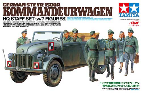 ドイツ 大型指揮官車 コマンドワーゲン 司令部スタッフセット (フィギュア7体付き) プラモデル (タミヤ スケール限定品 No.25149) 商品画像