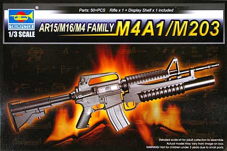 M4A1/M203 プラモデル (トランペッター 1/3 ワールドウェポンシリーズ No.01909) 商品画像