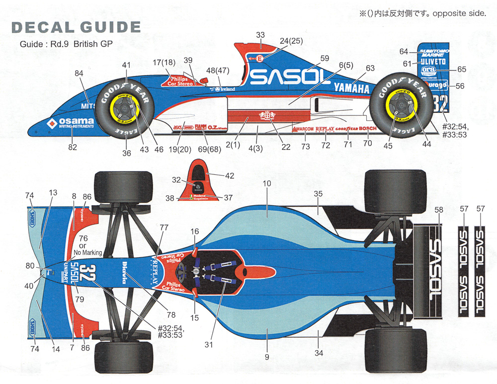 ジョーダン J192 1992年 イギリスGP トランスキット (スタジオ27 F-1 トランスキット No.TK2029R) 商品画像_3