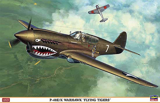 P-40E/K ウォーホーク フライング タイガース プラモデル (ハセガワ 1/32 飛行機 限定生産 No.08226) 商品画像