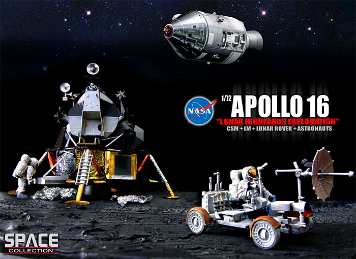 NASA アポロ16号 CMS＋月着陸船＋月面探査車 デカルト高地の探査 完成品 (ドラゴン スペースドラゴンウイング No.50398) 商品画像_2