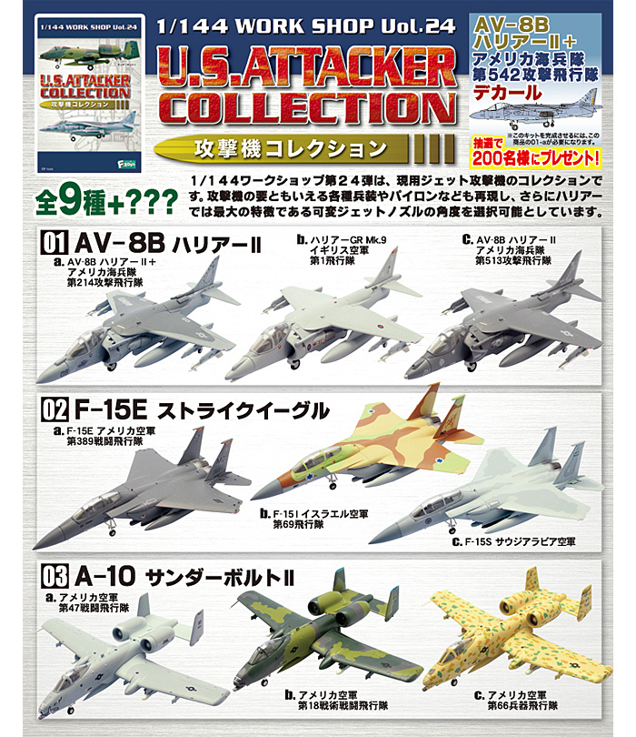 攻撃機コレクション プラモデル (エフトイズ・コンフェクト 1/144 WORK SHOP No.Vol.024) 商品画像_1