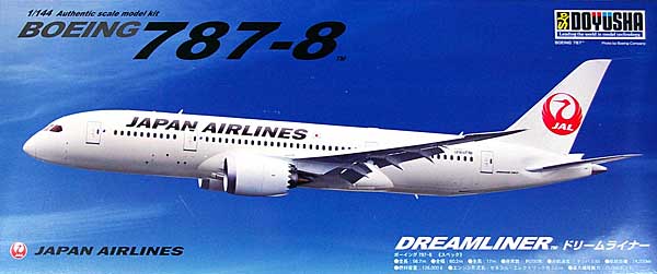 ボーイング 787-8 ドリームライナー 日本航空 プラモデル (童友社 大型旅客機シリーズ No.144-BB-JL) 商品画像