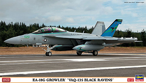 EA-18G グラウラー VAQ-135 ブラック レイブンズ プラモデル (ハセガワ 1/72 飛行機 限定生産 No.02000) 商品画像