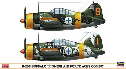 B-239 バッファロー フィンランド空軍 エーセス コンボ (2機セット) プラモデル (ハセガワ 1/72 飛行機 限定生産 No.01992) 商品画像