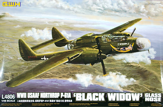 P-61A ブラックウィドウ グラスノーズ プラモデル (グレートウォールホビー 1/48 ミリタリーエアクラフト プラモデル No.L4806) 商品画像