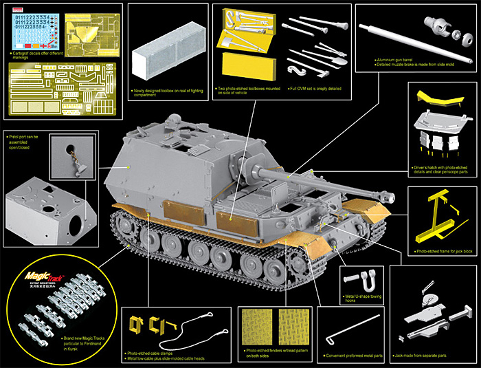 ドイツ Sd.Kfz.184 フェルディナント クルスク 1943 プラモデル (サイバーホビー 1/35 AFV シリーズ （'39～'45 シリーズ） No.6495) 商品画像_2