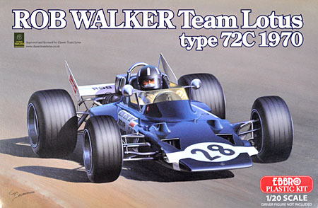 ロブ・ウォーカー チーム ロータス Type72C 1970 プラモデル (エブロ 1/20 MASTER SERIES F-1 No.002) 商品画像