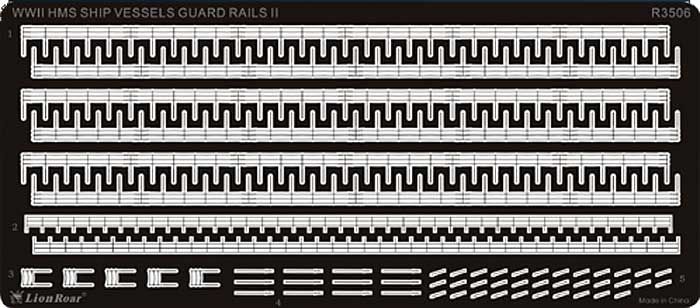 WW2 イギリス海軍 艦船用 手すり 2 (2枚セット) エッチング (ライオンロア 1/350 艦船用エッチングパーツ No.R3506) 商品画像_1