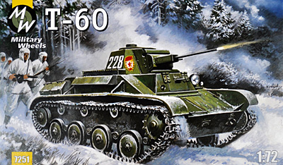 ロシア T-60 軽戦車 プラモデル (ミリタリーホイール 1/72 AFVキット No.7251) 商品画像