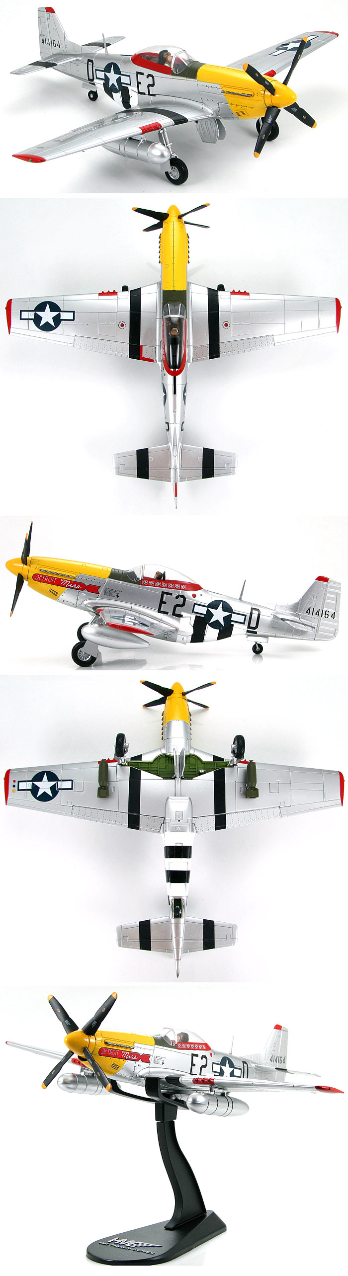 P-51D マスタング デトロイト・ミス 完成品 (ホビーマスター 1/48 エアパワー シリーズ （レシプロ） No.HA7715B) 商品画像_2