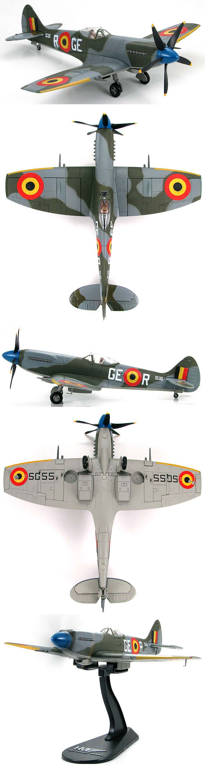 スピットファイア Mk.14 ベルギー空軍 完成品 (ホビーマスター 1/48 エアパワー シリーズ （レシプロ） No.HA7113) 商品画像_2
