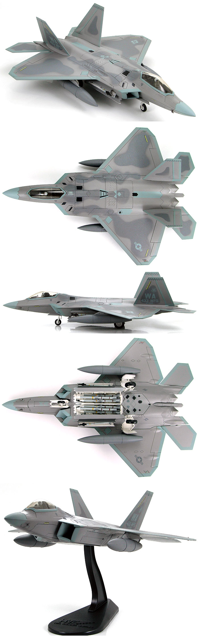 F-22 ラプター 第443戦闘兵器飛行隊 完成品 (ホビーマスター 1/72 エアパワー シリーズ （ジェット） No.HA2807) 商品画像_2