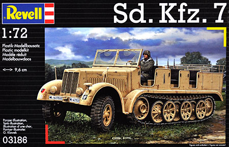 Sd.Kfz.7 8t ハーフトラック プラモデル (レベル 1/72 ミリタリー No.03186) 商品画像