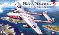 Aモデル 1/72 ミリタリー プラスチックモデルキット デ・ハビランド DH.100 バンパイア (Mk3、5、6、9、52)