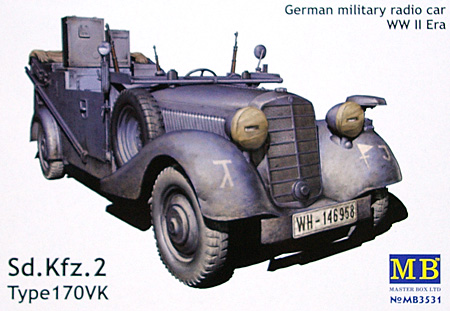ドイツ Sd.kfz.2 軍用無線車 Type 170VK プラモデル (マスターボックス 1/35 ミリタリーミニチュア No.MB3531) 商品画像
