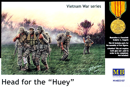 アメリカ海軍 特殊部隊 負傷兵搬送撤退シーン ベトナム戦 (Head for the Huey) プラモデル (マスターボックス 1/35 ミリタリーミニチュア No.MB35107) 商品画像