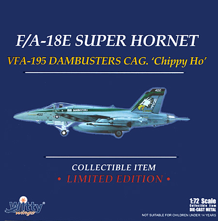 F/A-18E スーパーホーネット VFA-195 ダムバスターズ CAG チッピー・ホー 完成品 (ウイッティ・ウイングス 1/72 スカイ ガーディアン シリーズ （現用機） No.75220) 商品画像