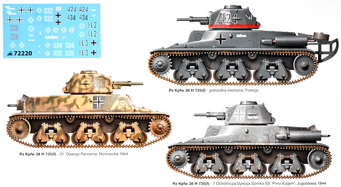 ドイツ PzKpfw 38H 735(f) 軽戦車オチキス プラモデル (RPM 1/72 ミリタリー No.72220) 商品画像_1