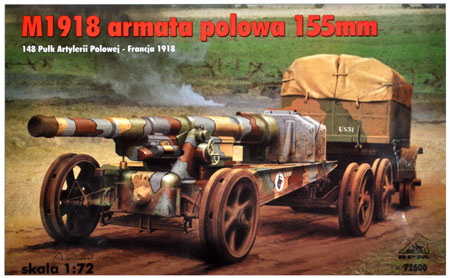M1918 155mm野砲 フランス 1918年 プラモデル (RPM 1/72 ミリタリー No.72600) 商品画像