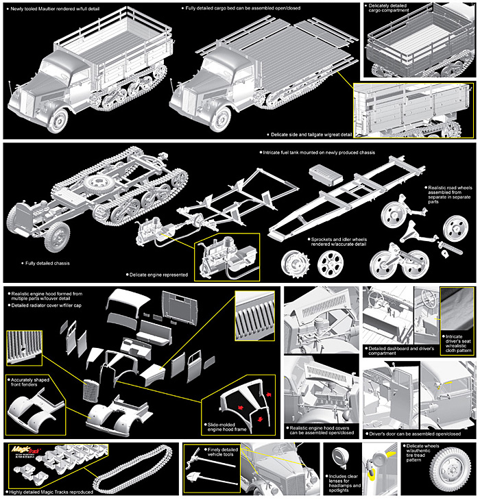 ドイツ Sd.Kfz.3a ハーフトラック マウルティア プラモデル (サイバーホビー 1/35 AFV シリーズ （'39～'45 シリーズ） No.6761) 商品画像_2