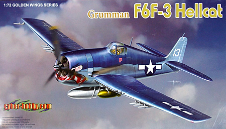 グラマン F6F-3 ヘルキャット プラモデル (サイバーホビー 1/72 GOLDEN WINGS SERIES No.5060) 商品画像