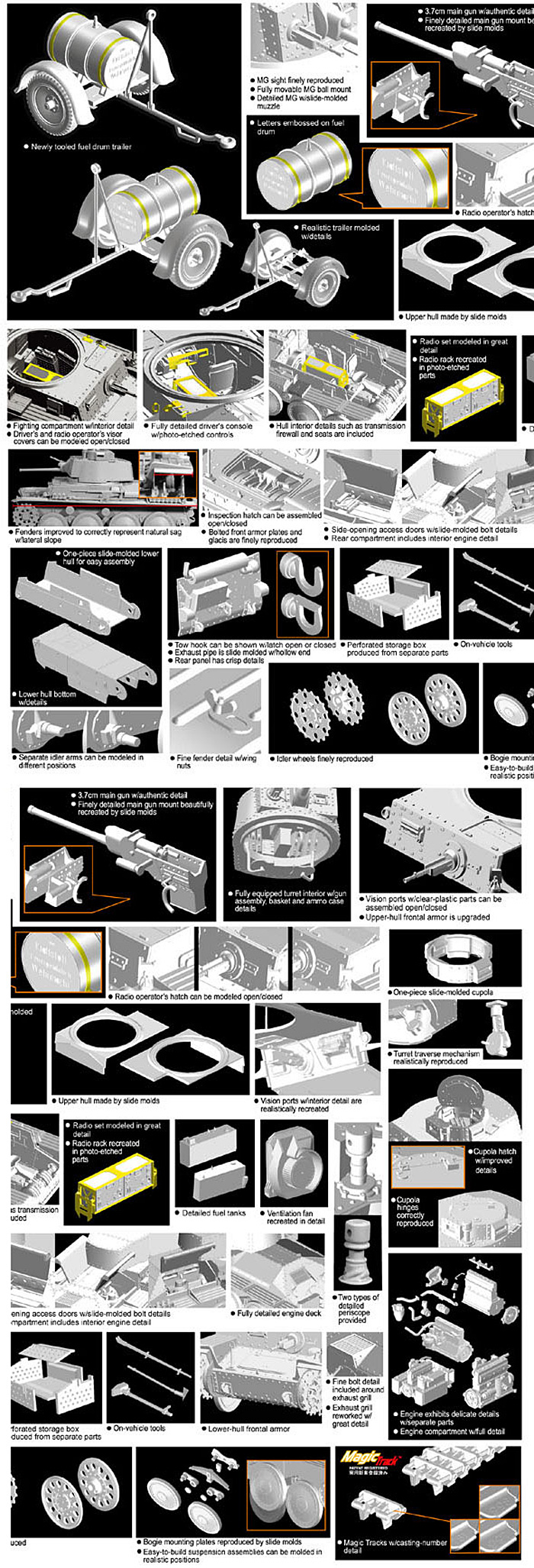 Pz.Kpfw.38(t) 38(t)戦車 S型 燃料ドラム缶牽引車 プラモデル (ドラゴン 1/35 '39-'45 Series No.6435) 商品画像_2