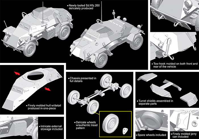 Sd.Kfz.260 軽装甲無線車 プラモデル (ドラゴン 1/72 アーマー シリーズ No.7446) 商品画像_2