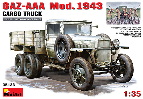 GAZ-AAA Mod.1943 カーゴトラック プラモデル (ミニアート 1/35 WW2 ミリタリーミニチュア No.35133) 商品画像