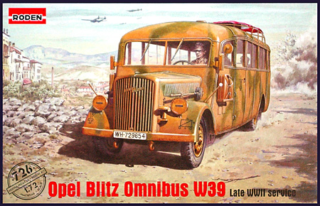 ドイツ オペル軍用 スタッフバス W39型 後期型 プラモデル (ローデン 1/72 AFV MODEL KIT No.726) 商品画像