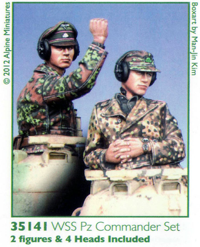 武装親衛隊 戦車コマンダー セット (2体セット) レジン (アルパイン 1/35 フィギュア No.AM35141) 商品画像_2