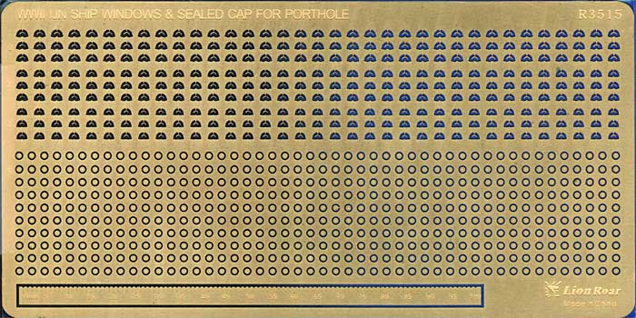 WW2 日本海軍 舷窓 & 舷窓フタ エッチング (ライオンロア 1/350 艦船用エッチングパーツ No.R3515) 商品画像_1