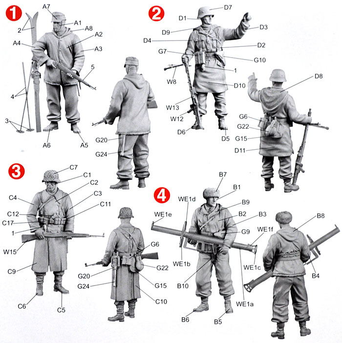 ドイツ軍兵士 1943-45 冬季戦闘装備 プラモデル (ドラゴン 1/35 '39-'45 Series No.6705) 商品画像_1