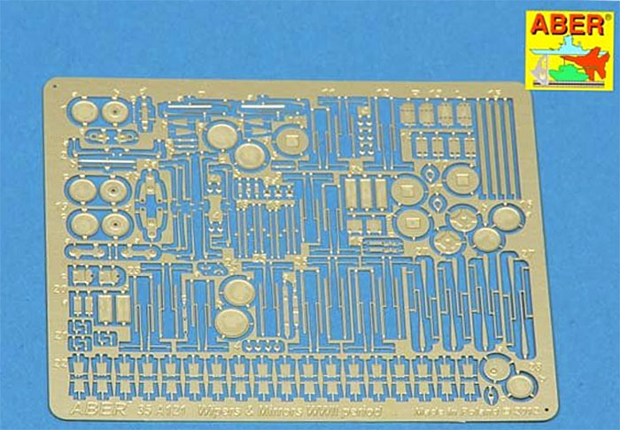 WW2 乗用車・トラック用 ワイパー & ミラー エッチング (アベール 1/35 AFV用 アクセサリーパーツ No.35A121) 商品画像_2