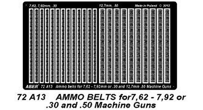 機銃弾薬帯 7.62-7.92mm 30口径&50口径 エッチング (アベール 1/72 AFV用 エッチングパーツ No.72A013) 商品画像_1