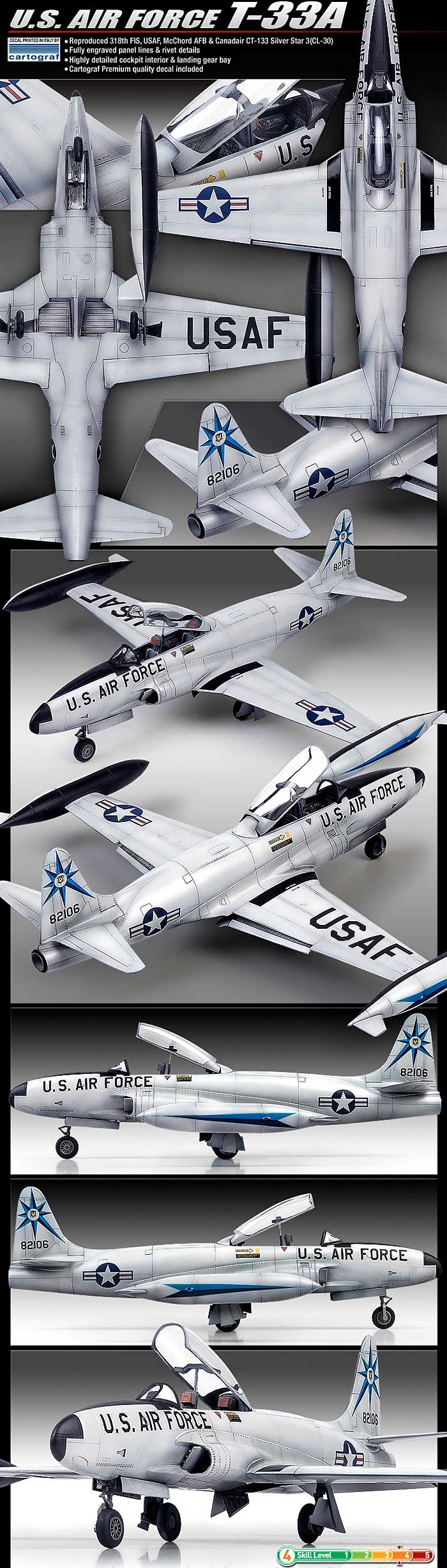 T-33A シューティングスター プラモデル (アカデミー 1/48 Scale Aircrafts No.12240) 商品画像_3