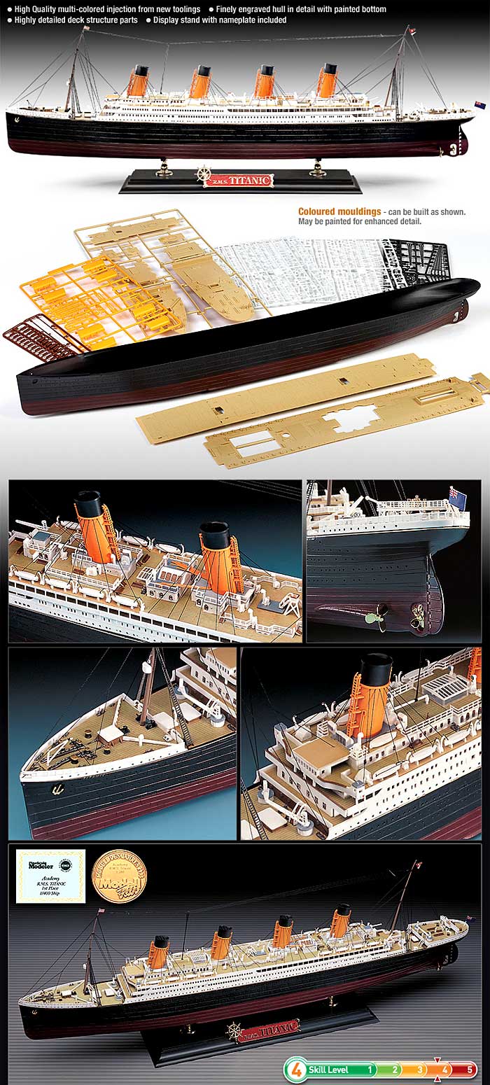 客船 タイタニック号 MCP (マルチカラーパーツ) プラモデル (アカデミー バトルシップ （BATTLESHIP） No.14215) 商品画像_3