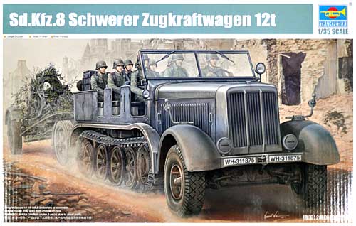 ドイツ軍 Sd.kfz.8 12ｔ重ハーフトラック プラモデル (トランペッター 1/35 AFVシリーズ No.01583) 商品画像