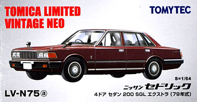 ニッサン セドリック 4ドア セダン 200E SGL エクストラ (79年式) (茶) ミニカー (トミーテック トミカリミテッド ヴィンテージ ネオ No.LV-N075a) 商品画像