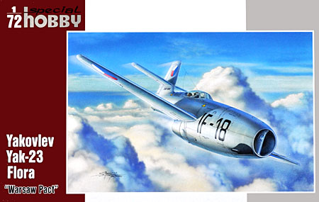 ロシア ヤコブレフ Yak-23 フローラー戦闘機 ワルシャワ条約軍 プラモデル (スペシャルホビー 1/72 エアクラフト プラモデル No.SH72242) 商品画像