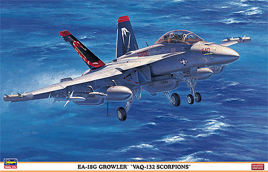 EA-18G グラウラー VAQ-132 スコーピオンズ プラモデル (ハセガワ 1/48 飛行機 限定生産 No.07314) 商品画像