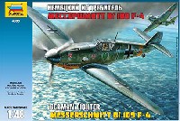 ズベズダ 1/48 ミリタリーエアクラフト プラモデル メッサーシュッミット Bf109F-4