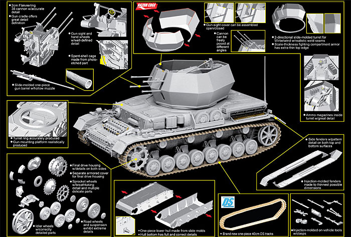 ドイツ軍 4号対空戦車 ヴィルベルヴィント 初期型 w/ツィメリットコーティング プラモデル (サイバーホビー 1/35 AFV シリーズ （'39～'45 シリーズ） No.6565) 商品画像_2