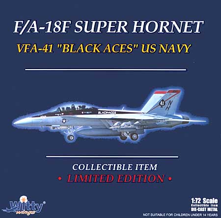 F/A-18F スーパーホーネット アメリカ海軍 VFA-41 ブラックエイセス CAG 2009 完成品 (ウイッティ・ウイングス 1/72 スカイ ガーディアン シリーズ （現用機） No.75222) 商品画像