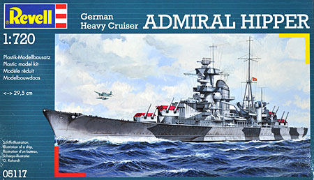 ドイツ 重巡洋艦 アドミラル ヒッパー プラモデル (レベル 1/720 艦船モデル No.05117) 商品画像