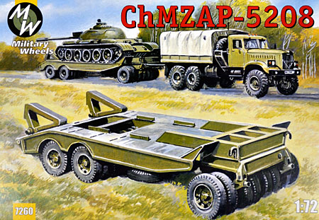 ロシア ChMZAP-5208 戦車輸送トレーラー プラモデル (ミリタリーホイール 1/72 AFVキット No.7260) 商品画像