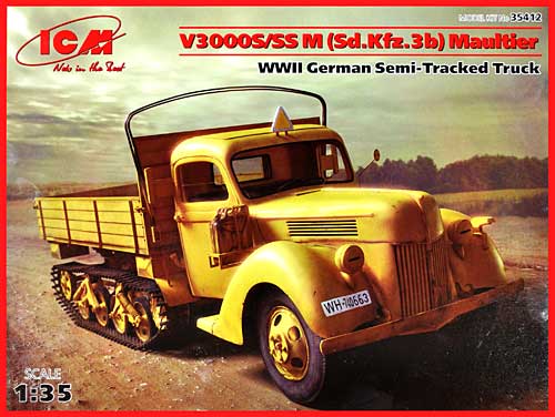 ドイツ フォード V3000S/SSM マウルティア ハーフトラック (Sd.Kfz.3b) プラモデル (ICM 1/35 ミリタリービークル・フィギュア No.35412) 商品画像