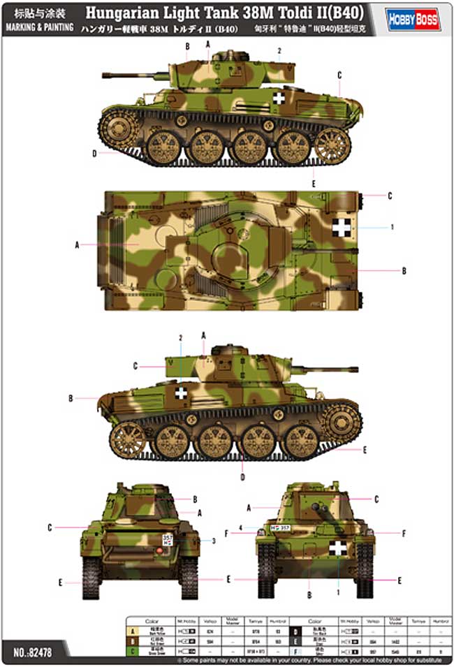 ハンガリー軽戦車 38M トルディ 2 (B40) プラモデル (ホビーボス 1/35 ファイティングビークル シリーズ No.82478) 商品画像_2